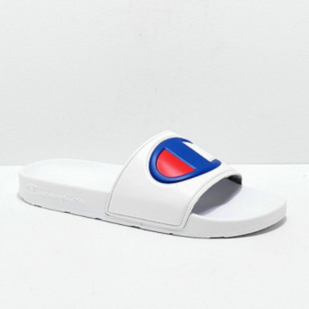 Men's Champion IPO White Slides Size 12 NWT